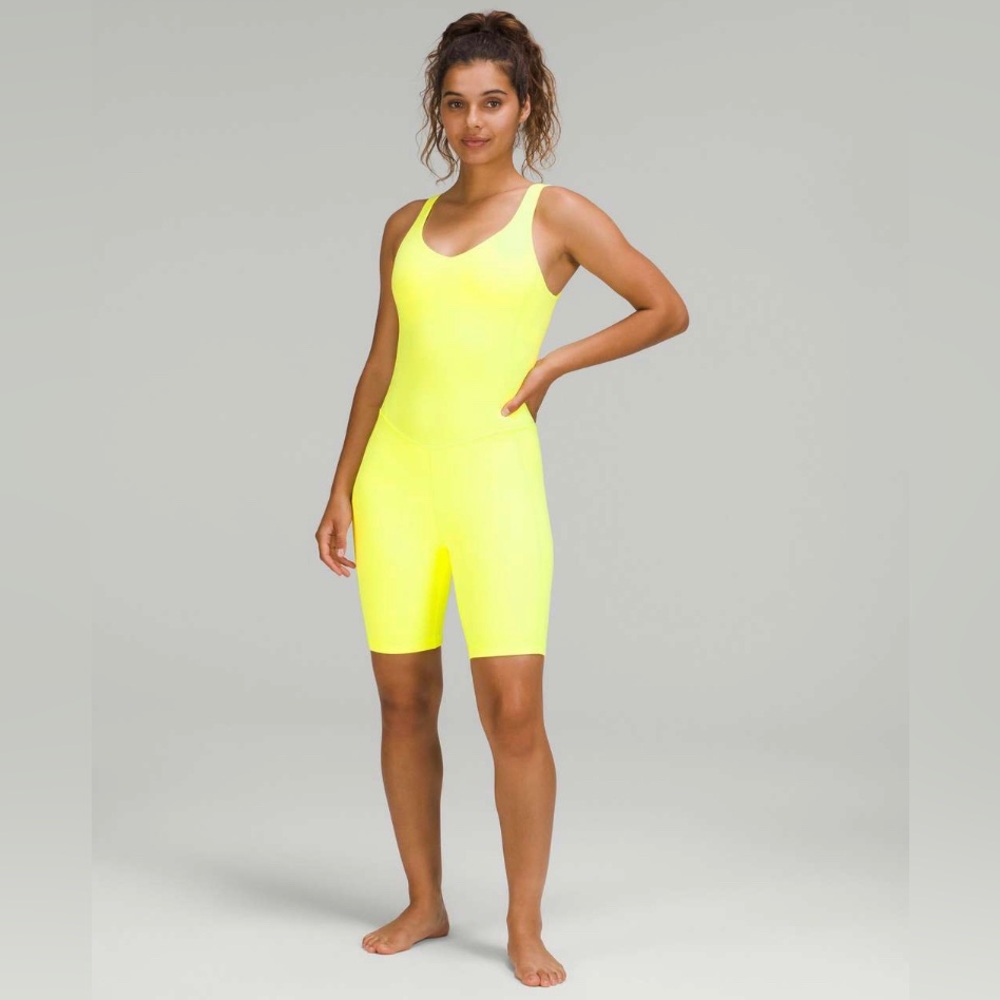 NWT Lululemon Align Bodysuit 8” Electric Lemon - Picture 2 of 6